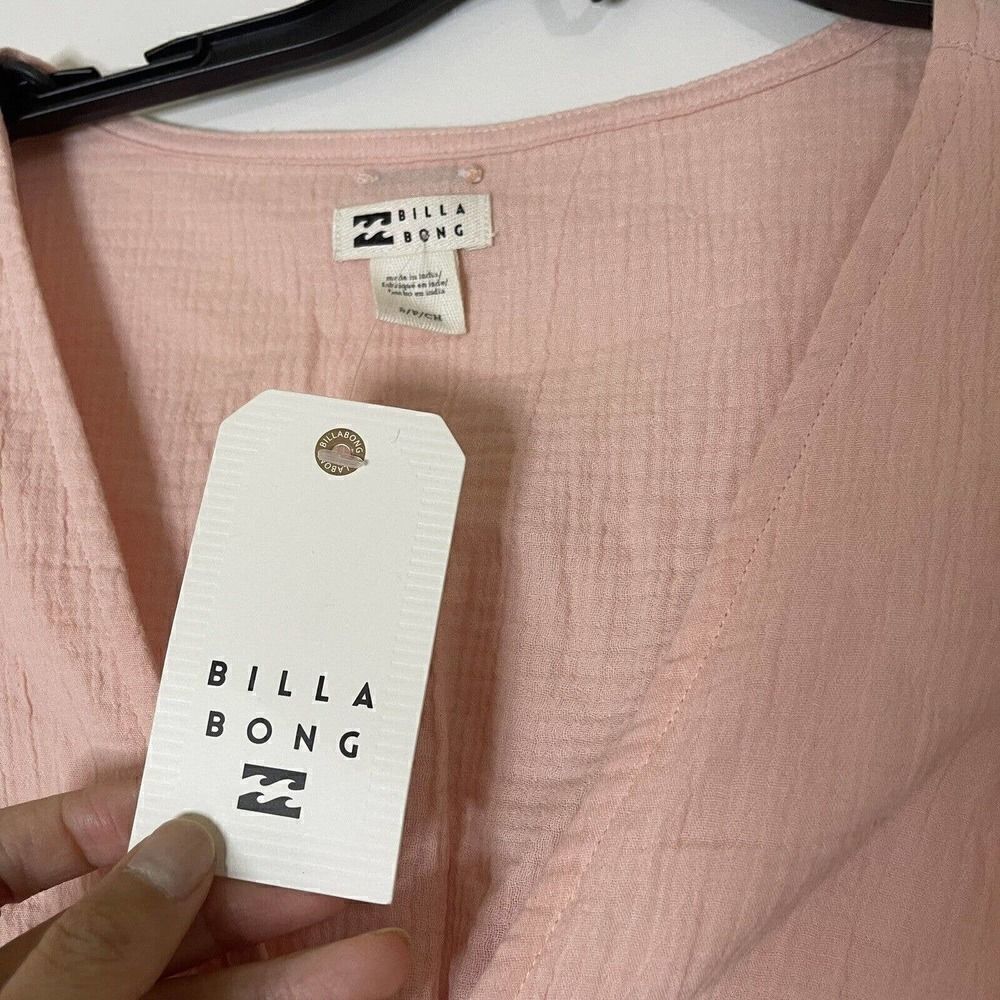 NEW! Billabong Spellbound Pink puff sleeve mini dress size Small - Picture 3 of 6